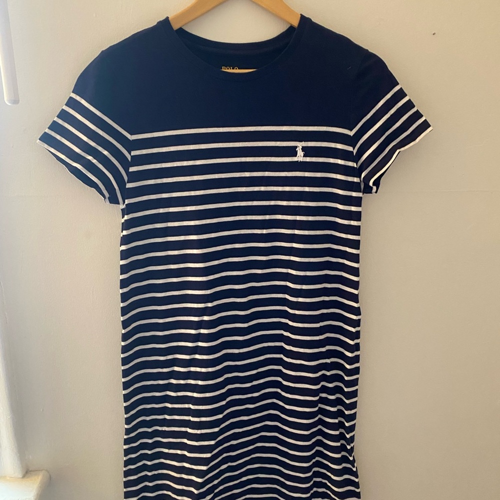 Polo by Ralph Lauren Navy and White Striped dress